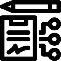 Contract Management, System Outline Icon vector