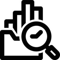 Business Tracking, Data Analytics Outline Icon vector