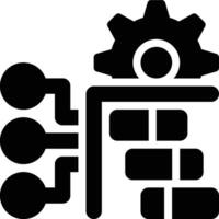 Project Management System Glyph Solid Icon vector