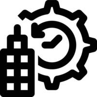 Real Time Operations Outline Icon vector