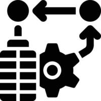 Corporate Workflow, Enterprise Workflow Glyph Solid Icon vector