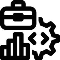 Business Management, Software Outline Icon vector