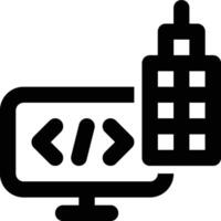 Corporate Software, Enterprise Software Outline Icon vector