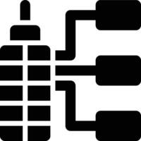 ERP Module Glyph Solid Icon vector