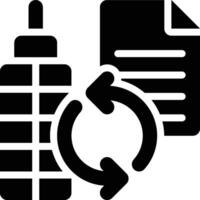 Data Synchronization, ERP Glyph Solid Icon vector