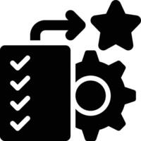 Goal Setting, Achievement Glyph Solid Icon vector