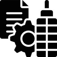 Data Management, Data Governance Glyph Solid Icon vector