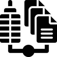 Data Integration, Enterprise Data Glyph Solid Icon vector