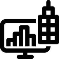 ERP Dashboard, Information System Outline Icon vector