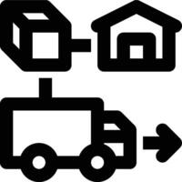SCM, Supply Chain Management Outline Icon vector