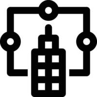 ERP System, Enterprise System Outline Icon vector
