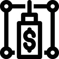 ERP Modelling, ERP Architecture Outline Icon vector
