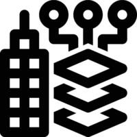 ERP Layers, ERP Architecture Outline Icon vector