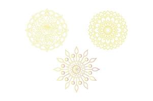 A set of four different colored mandalas vector