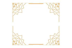 An orange and white square frame with a border vector