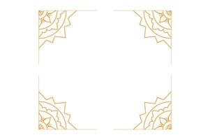An orange and white border with a geometric design vector