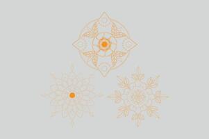 A set of three different designs on a gray background vector