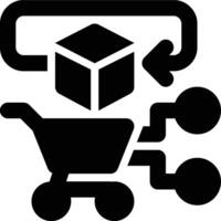 Order Processing, Order Management Glyph Solid Icon vector