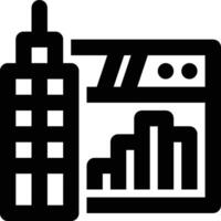 ERP Website, Enterprise Dashboard Outline Icon vector