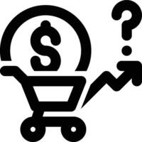 Sales Forecasting, Market Prediction Outline Icon vector