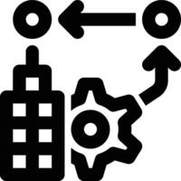 Corporate Workflow, Enterprise Workflow Outline Icon vector
