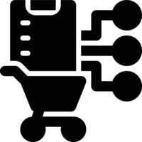 ERP Purchasing, Purchase Order Glyph Solid Icon vector