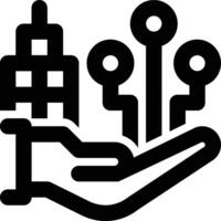 ERP Solution, ERP Service Outline Icon vector