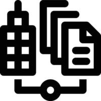 Data Integration, Enterprise Data Outline Icon vector