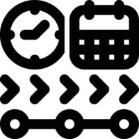 Time Tracking, Time Management Outline Icon vector
