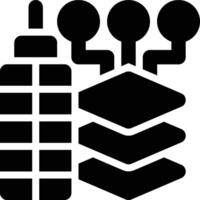 ERP Layers, ERP Architecture Glyph Solid Icon vector