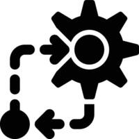 Workflow Automation, Workflow Management Glyph Solid Icon vector