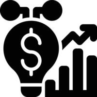 Business Intelligence, Data Analytics Glyph Solid Icon vector