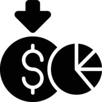 Shared Revenue, Shared Income Glyph Solid Icon vector