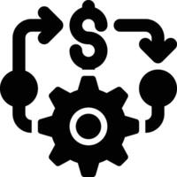 Business Process Optimization Glyph Solid Icon vector