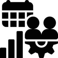 Workforce Management, Employee Management Glyph Solid Icon vector