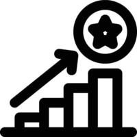 Corporate Performance, Business Growth Outline Icon vector