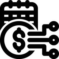 ERP Payroll, Payroll Processing Outline Icon vector