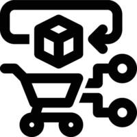 Order Processing, Order Management Outline Icon vector