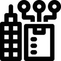 ERP Management, Enterprise Management Outline Icon vector