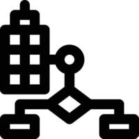 ERP Algorithm, Business Decision Outline Icon vector