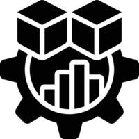 Inventory Optimization, Inventory Management Glyph Solid Icon vector