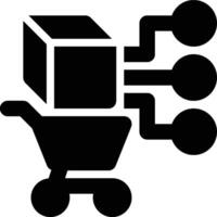 ERP Procurement, Purchasing System Glyph Solid Icon vector