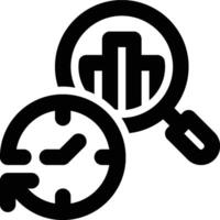 Real Time Analytics Outline Icon vector