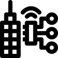 Smart ERP, IoT ERP Outline Icon vector