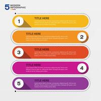 Pattern infographic 5 step. vector