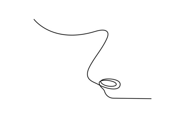 human nose one line art