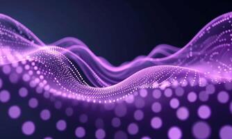 Purple waves of light on a dark background video