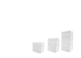 Stack of documents separated on white background. photo