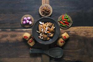 Tahu Gejrot eat original from indonesia. photo