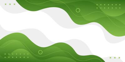 Abstract green liquid background with geometric shapes vector